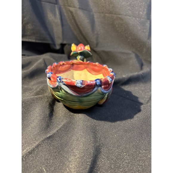 Vintage Ceramic Donkey Cart Planter Pot Holder Made in Japan - Picture 4 of 9